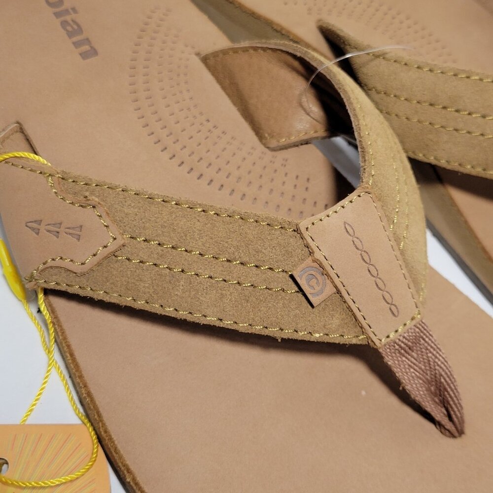 Cobian Lazo Flip Flop Sandals Men Size 11 CAMPO DEL SOL Tan Leather Arch Support - Picture 6 of 16